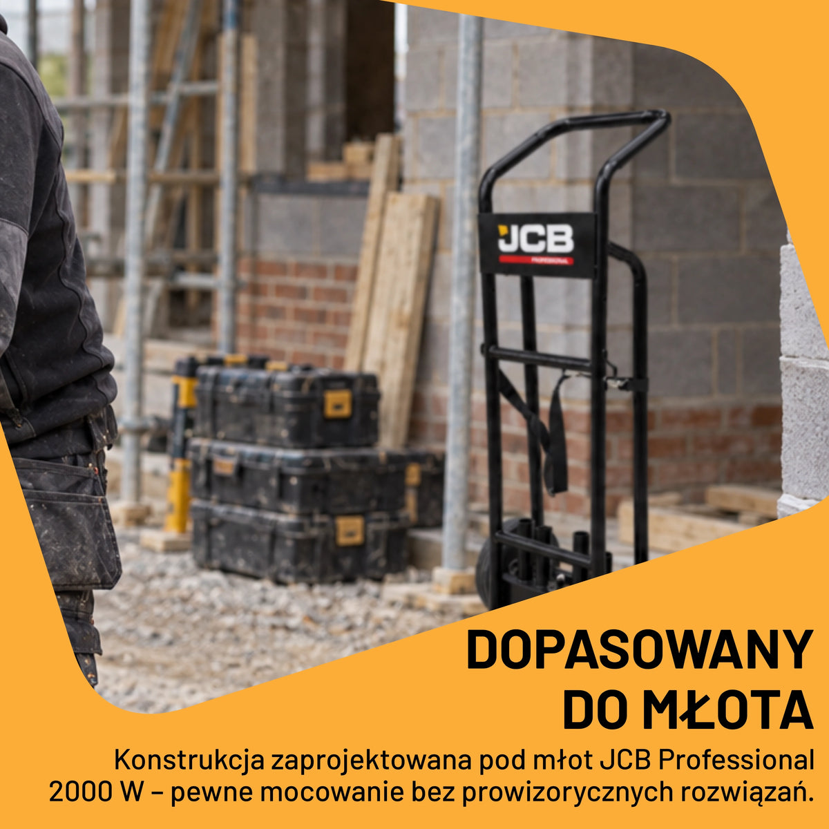 Wózek transportowy do młotów wyburzeniowych