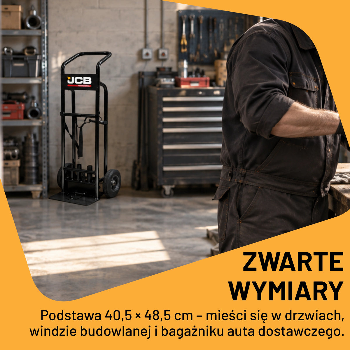 Wózek transportowy do młotów wyburzeniowych