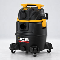 Odkurzacz przemysłowy JCB Professional JCB-PVACP-30M-EP 30 L na mokro i sucho z gniazdem do elektronarzędzi widok z przodu