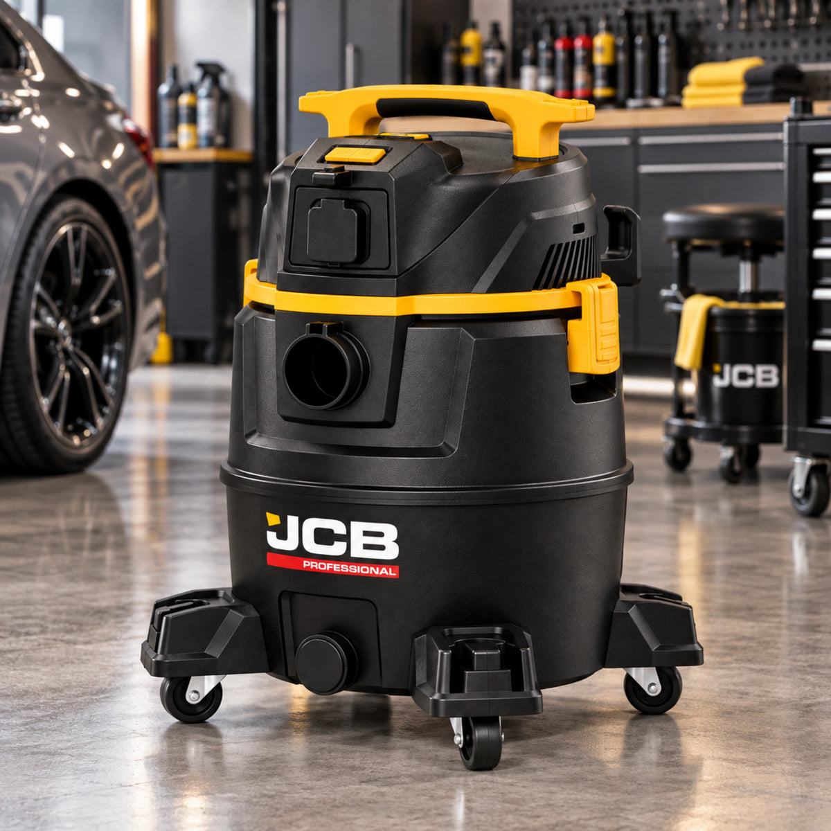 Odkurzacz przemysłowy JCB Professional JCB-PVACP-30M-EP 30 L na mokro i sucho z gniazdem do elektronarzędzi – zdjęcie 11