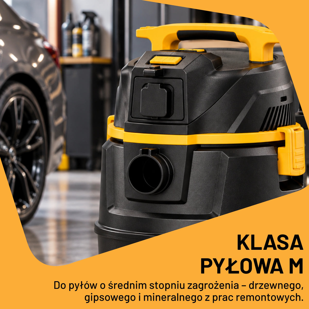 Odkurzacz przemysłowy JCB Professional JCB-PVACP-30M-EP 30 L na mokro i sucho z gniazdem do elektronarzędzi – zdjęcie 4