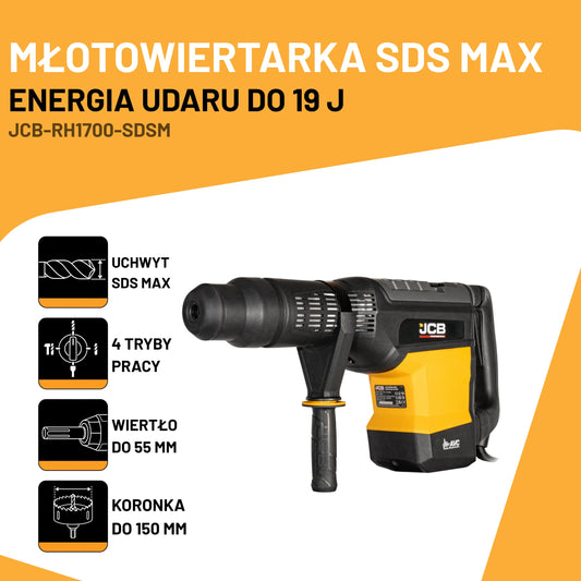 Młot Udarowo-Obrotowy JCB Professional SDS Max 19 J