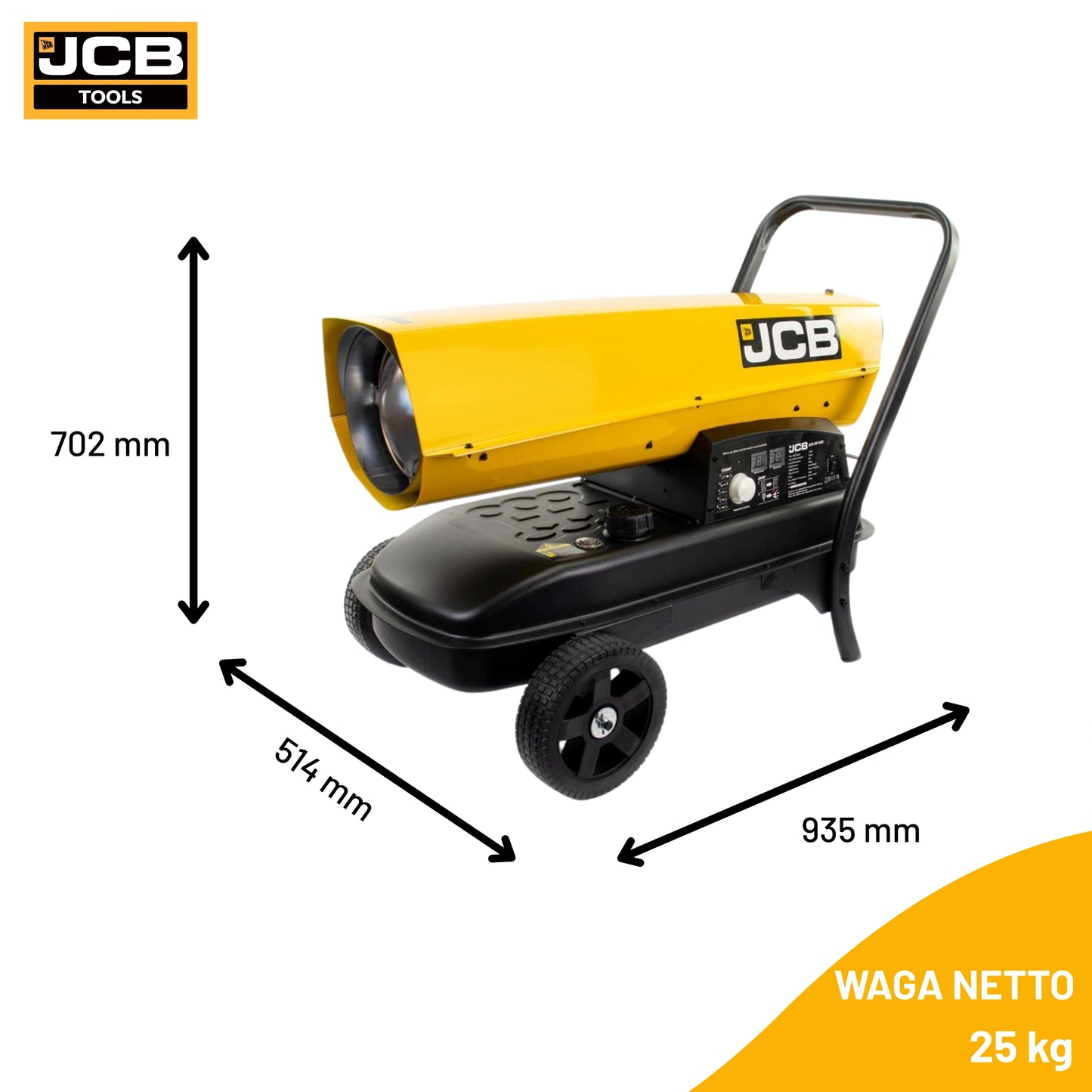 Nagrzewnica Powietrza JCB na Olej Napędowy Ropę Diesel 37KW