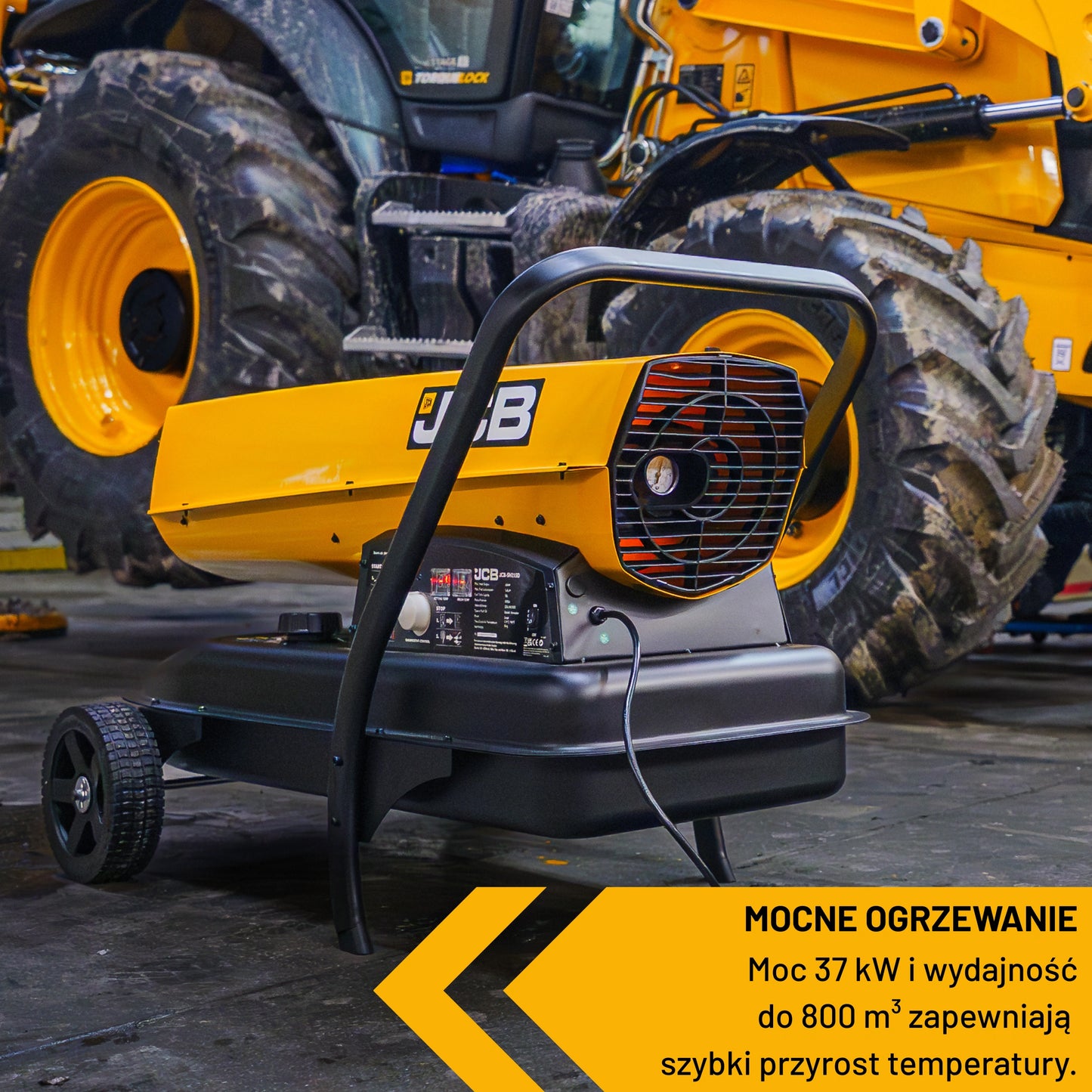 Nagrzewnica Powietrza JCB na Olej Napędowy Ropę Diesel 37KW