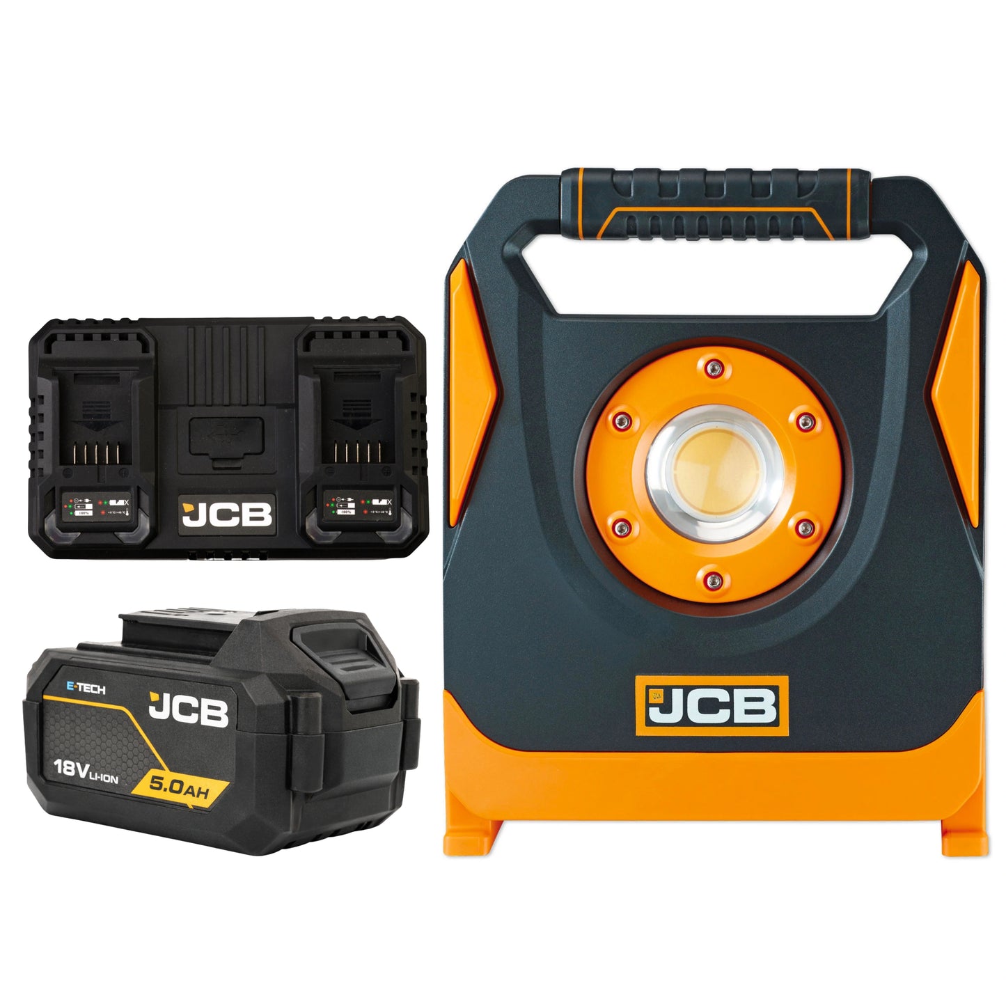 Lampa budowlana na statywie JCB 4500 lm – profesjonalne lampy budowlane, widok produktu