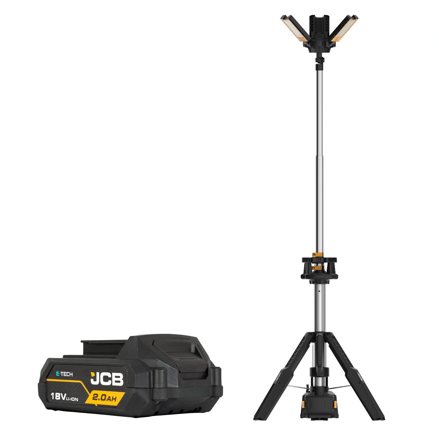 Przenośna lampa budowlana LED JCB 8400 lm – lampa budowlana akumulatorowa