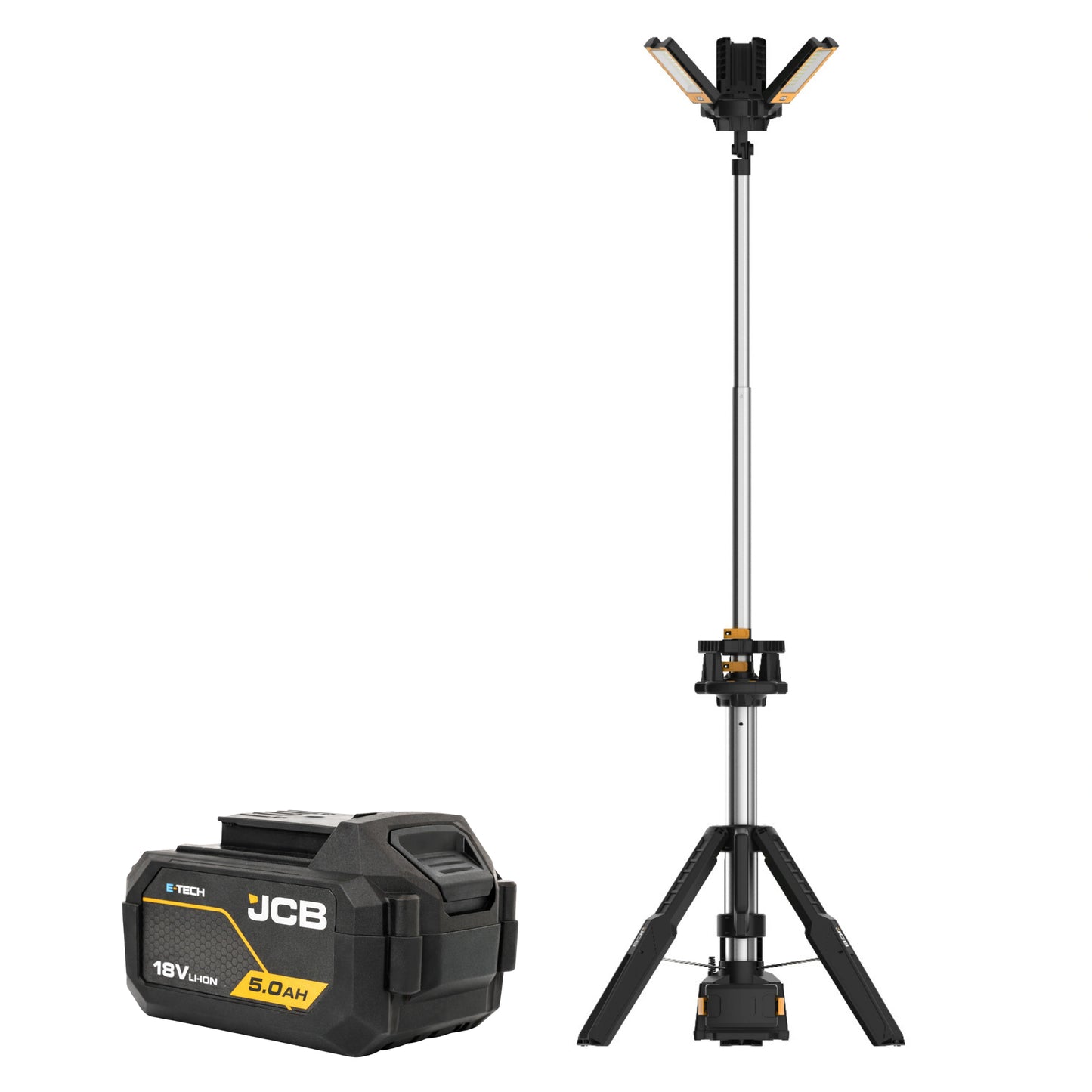 Lampa budowlana LED JCB 8400 lm – lampa budowlana akumulatorowa, widok produktu