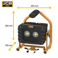 Lampa budowlana LED JCB Xtreme-R 2000 lm na statywie - lampa budowlana akumulatorowa z uchwytem statywowym