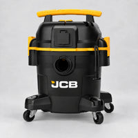 Odkurzacz przemysłowy JCB JCB-SVACP-19L-EP 19 L na mokro i sucho z gniazdem do elektronarzędzi widok z przodu