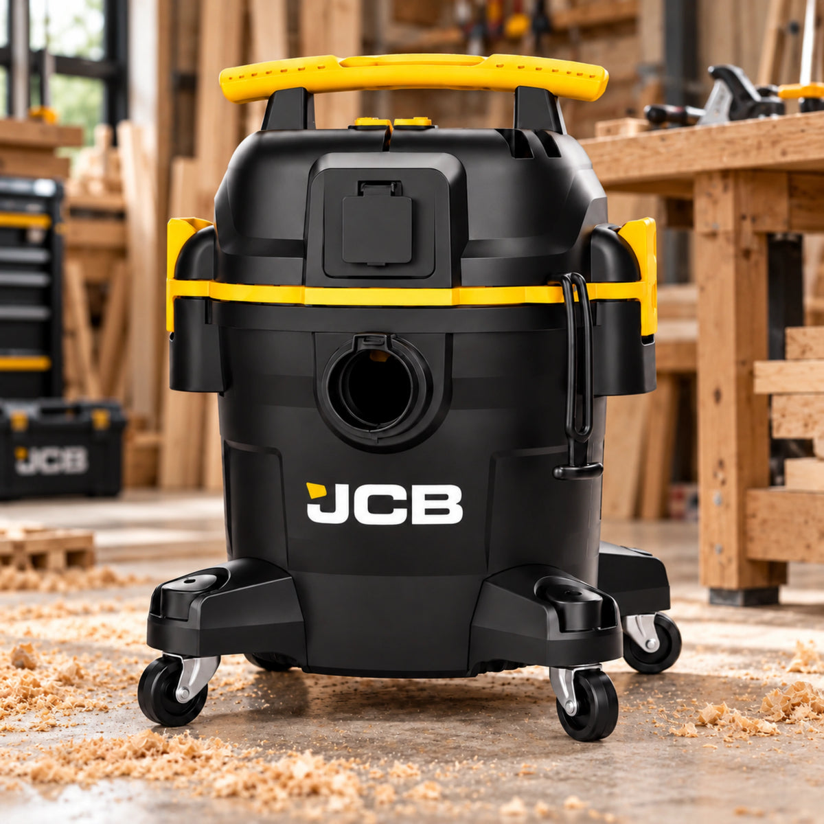 Odkurzacz przemysłowy JCB JCB-SVACP-19L-EP 19 L na mokro i sucho z gniazdem do elektronarzędzi – zdjęcie 10
