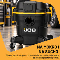 Odkurzacz przemysłowy JCB JCB-SVACP-19L-EP 19 L na mokro i sucho z gniazdem do elektronarzędzi – zdjęcie 6