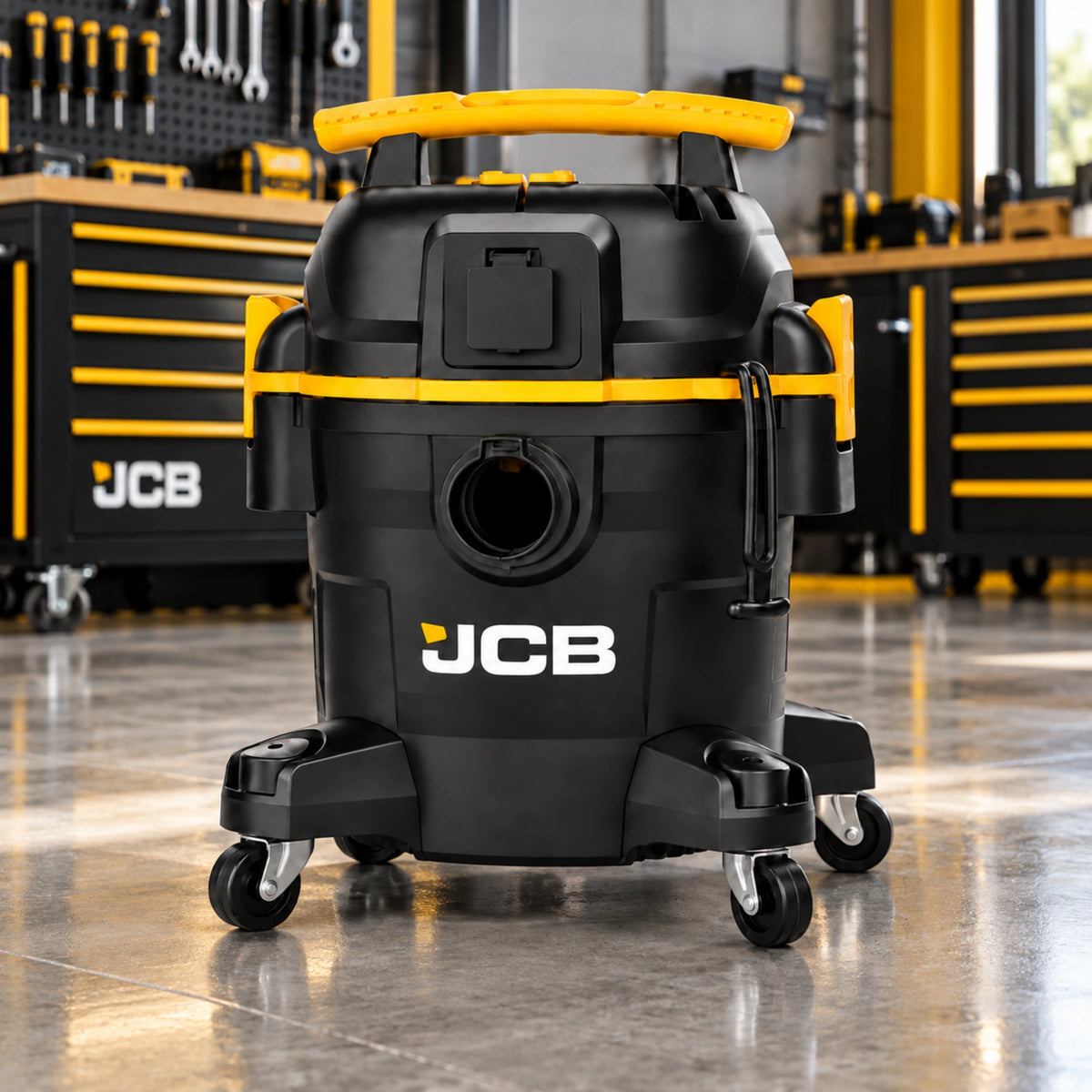 Odkurzacz przemysłowy JCB JCB-SVACP-19L-EP 19 L na mokro i sucho z gniazdem do elektronarzędzi – zdjęcie 9