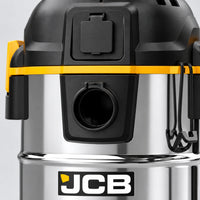 Odkurzacz przemysłowy JCB JCB-SVACS-30L-EP 30 L ze zbiornikiem ze stali nierdzewnej i gniazdem do elektronarzędzi – zdjęcie 5