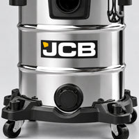 Odkurzacz przemysłowy JCB JCB-SVACS-30L-EP 30 L ze zbiornikiem ze stali nierdzewnej i gniazdem do elektronarzędzi – zdjęcie 9