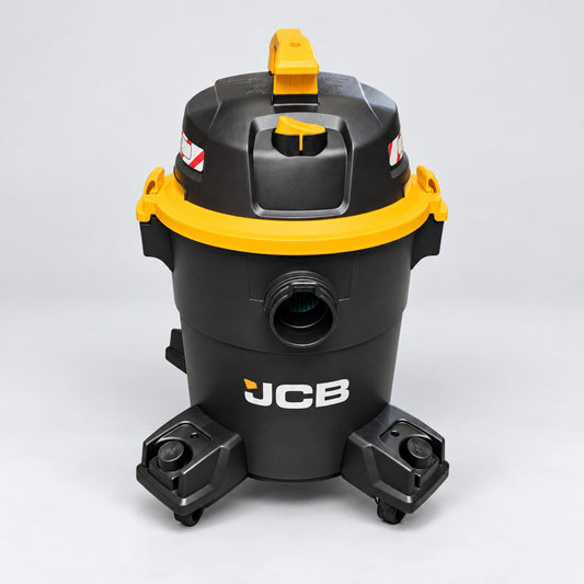Odkurzacz JCB JCB-VACP-23H-E 23 L na mokro i sucho z funkcją wydmuchu widok z przodu