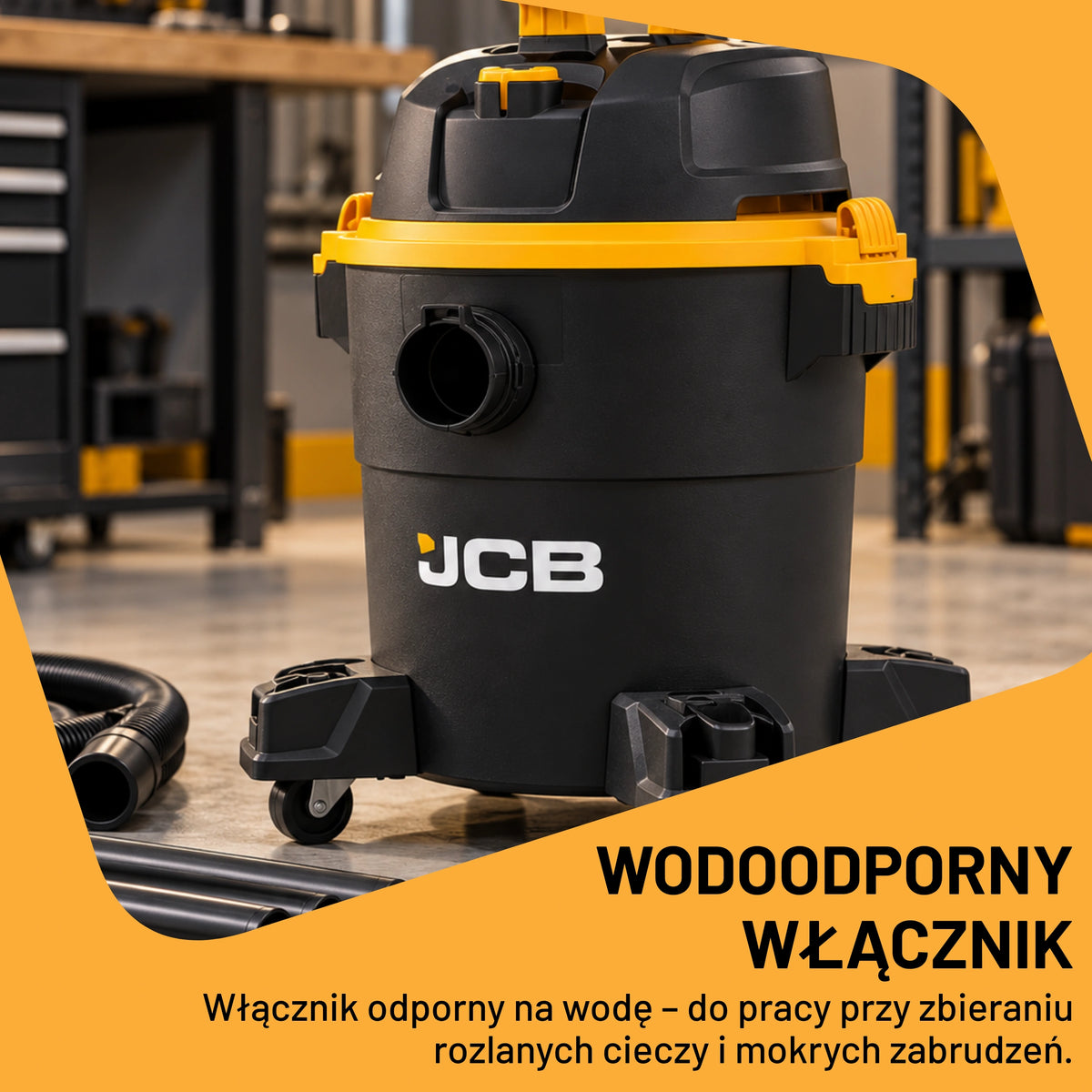 Odkurzacz JCB JCB-VACP-23H-E 23 L na mokro i sucho z funkcją wydmuchu – zdjęcie 4