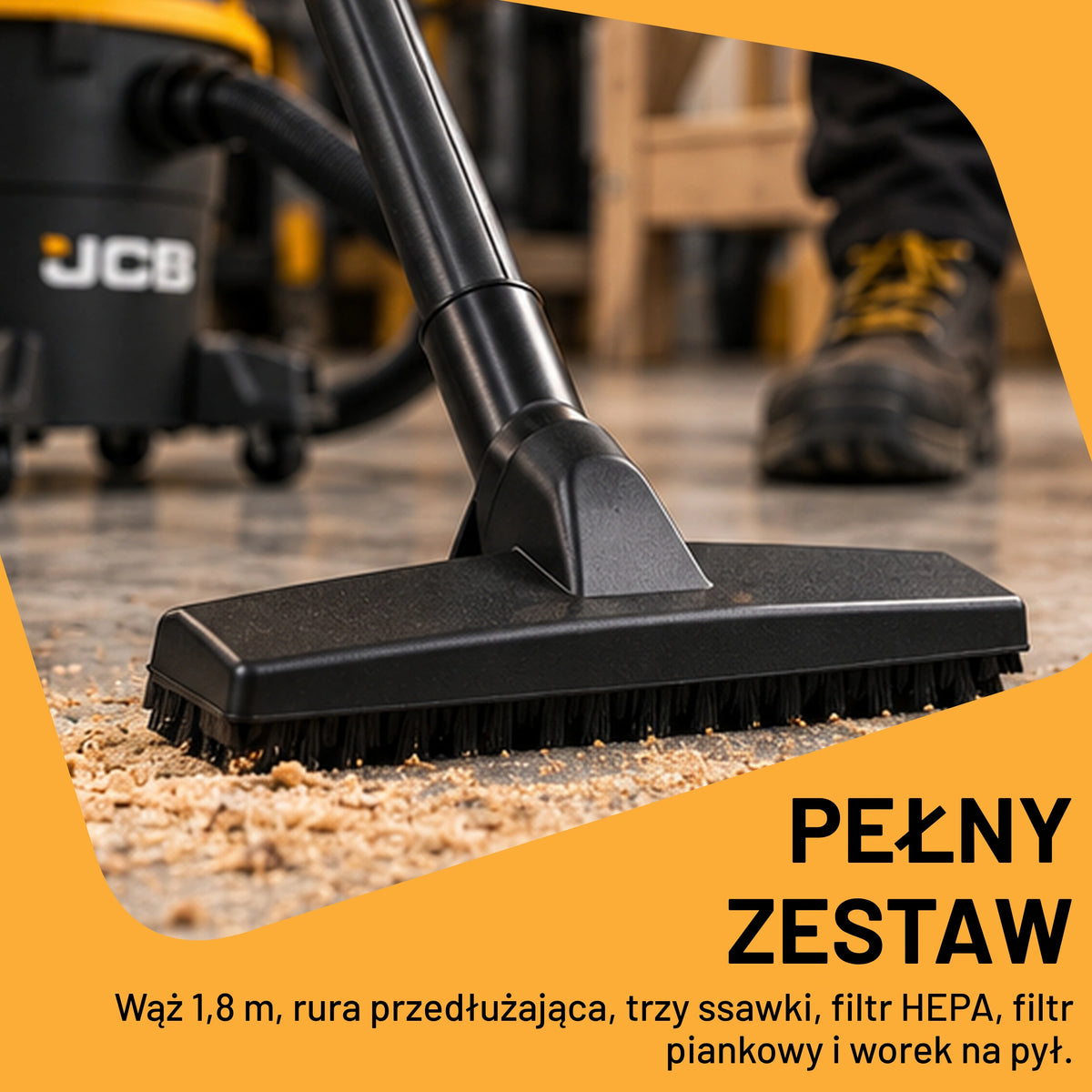 Odkurzacz JCB JCB-VACP-23H-E 23 L na mokro i sucho z funkcją wydmuchu – zdjęcie 8