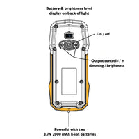 Lampa robocza LED JCB 800 lm z czasem pracy do 15 godzin - lampa warsztatowa akumulatorowa z latarką