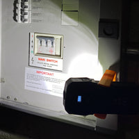 Lampa robocza LED JCB 800 lm z podstawą magnetyczną z obrotem 180 stopni - lampa warsztatowa akumulatorowa