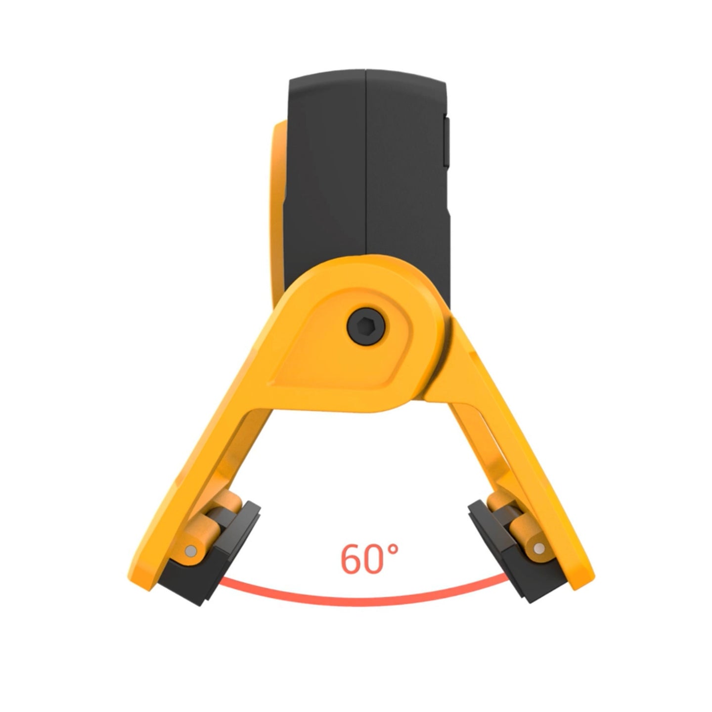 Lampa robocza JCB z rozchylonymi ramionami pod kątem 60 stopni