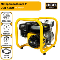 Моторна помпа JCB 80 мм 3 дюйми 7,5 к.с. для чистої води (966 л/хв) 