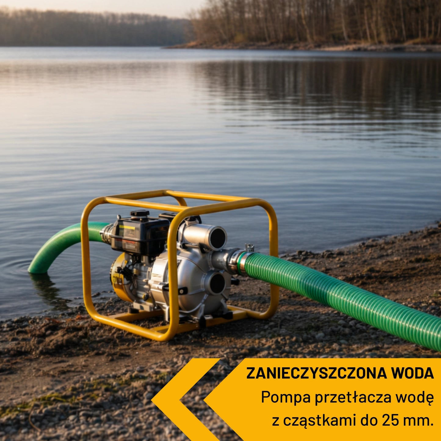 Насос для брудної води JCB Tools 80 мм 3 дюйми 7,5 к.с., комплект 1000 л/хв + шланги 