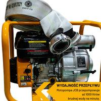 Насос для брудної води JCB Tools 80 мм 3 дюйми 7,5 к.с., комплект 1000 л/хв + шланги 