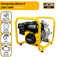 Насос для брудної води JCB Tools 80 мм 3 дюйми, потужністю 7,5 к.с. (1000 л/хв) 