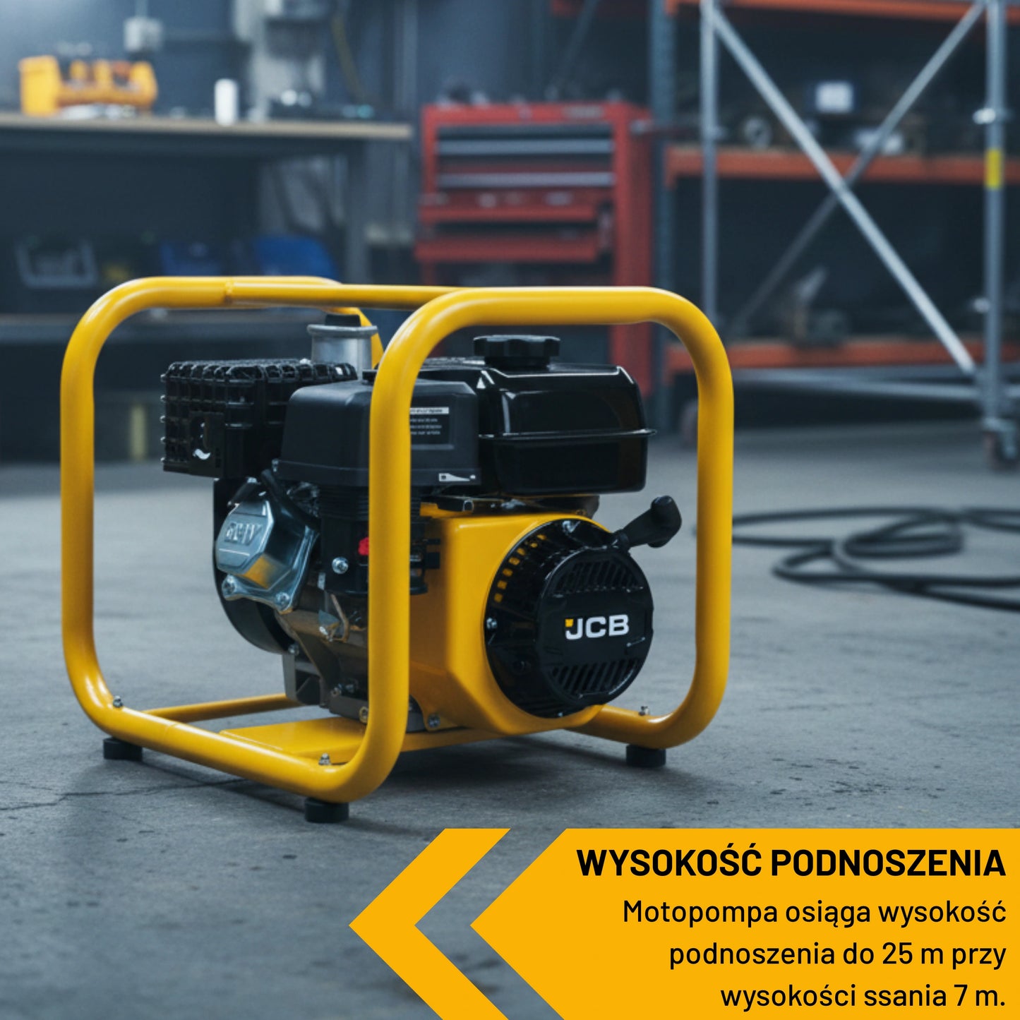 Насос для брудної води JCB Tools 80 мм 3 дюйми, потужністю 7,5 к.с. (1000 л/хв) 
