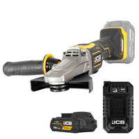 JCB Professional 18V Szlifierka Kątowa z Włącznikiem Łopatkowym i Płaską Głowicą (125 mm / 5")