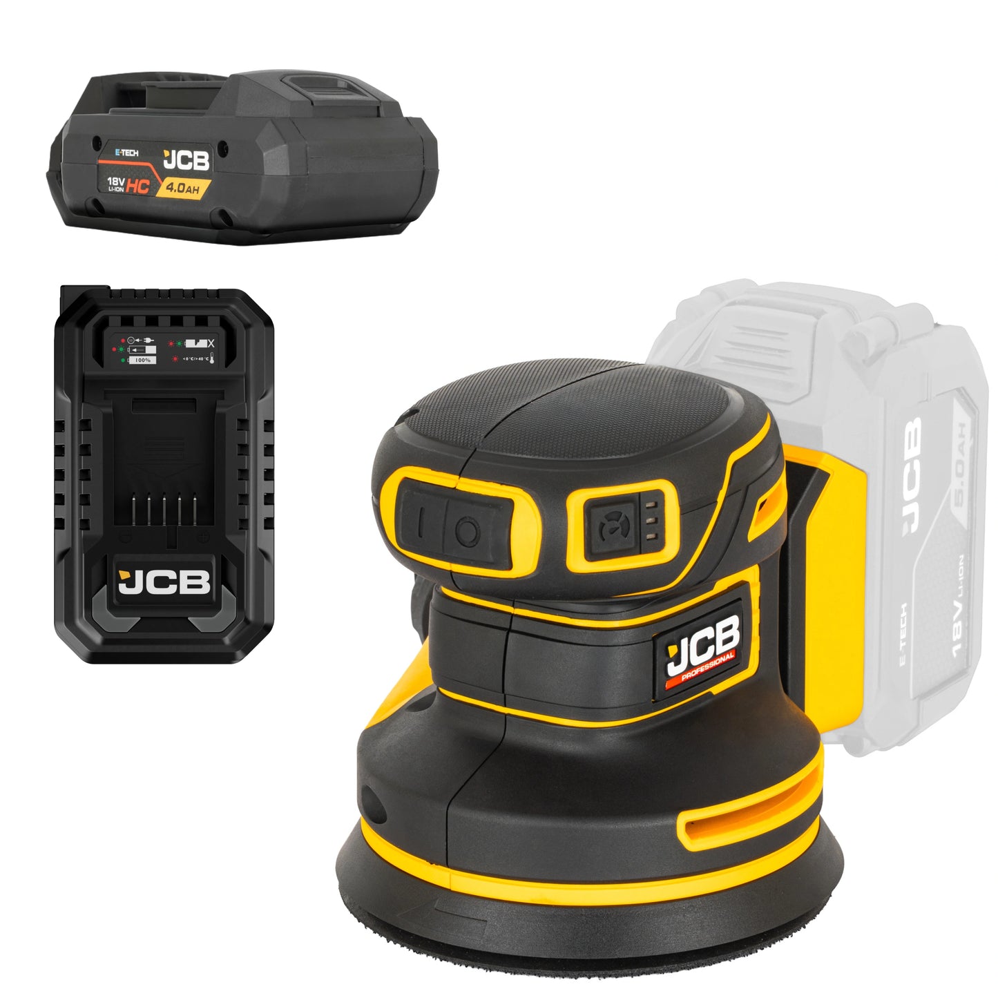 JCB Professional 18V Szlifierka Mimośrodowa