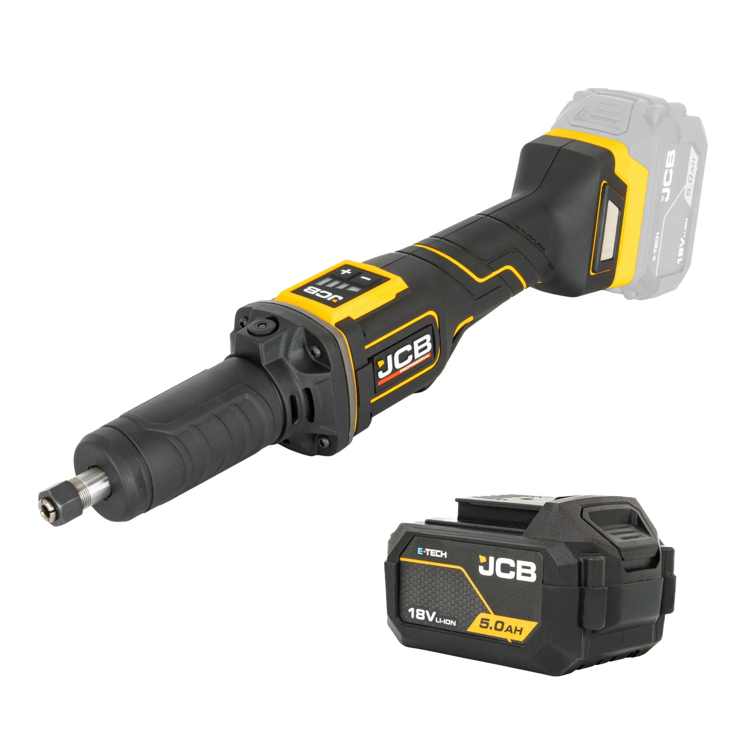 JCB Professional 18V Szlifierka Trzpieniowa z Przełącznikiem Łopatkowym