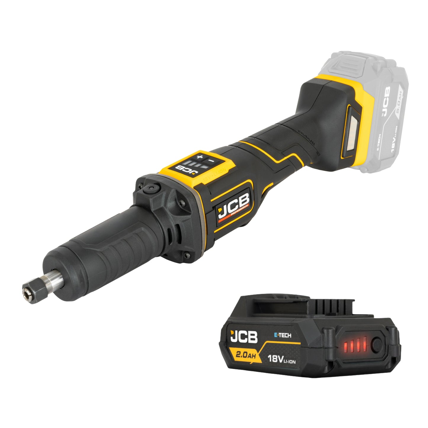 JCB Professional 18V Szlifierka Trzpieniowa z Przełącznikiem Łopatkowym