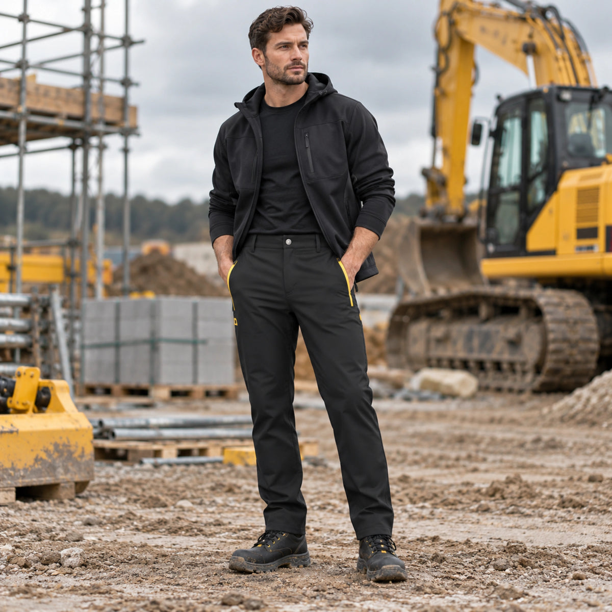 JCB Workwear Штани від дощу Unlined Waterproof чорні