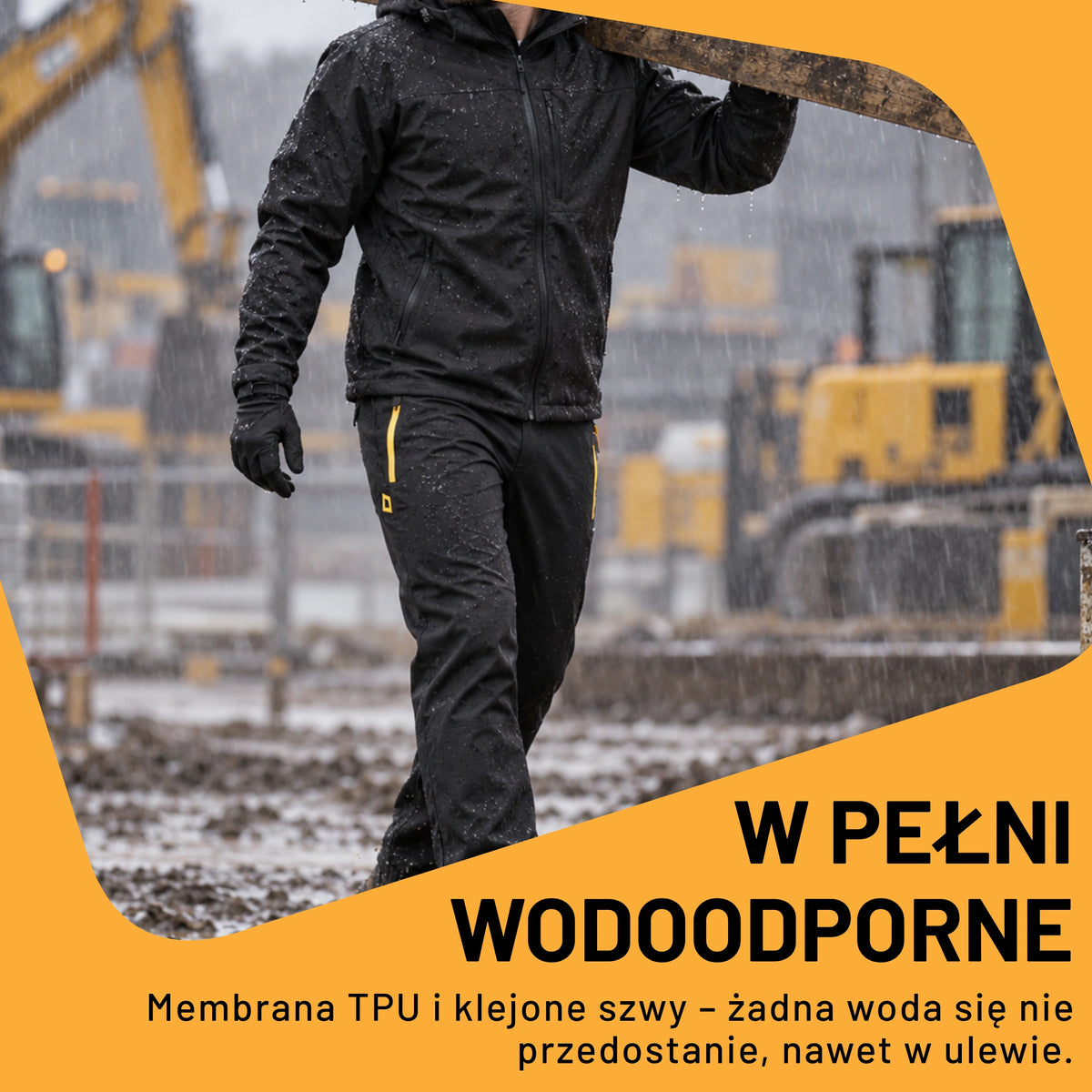 JCB Workwear Штани від дощу Unlined Waterproof чорні
