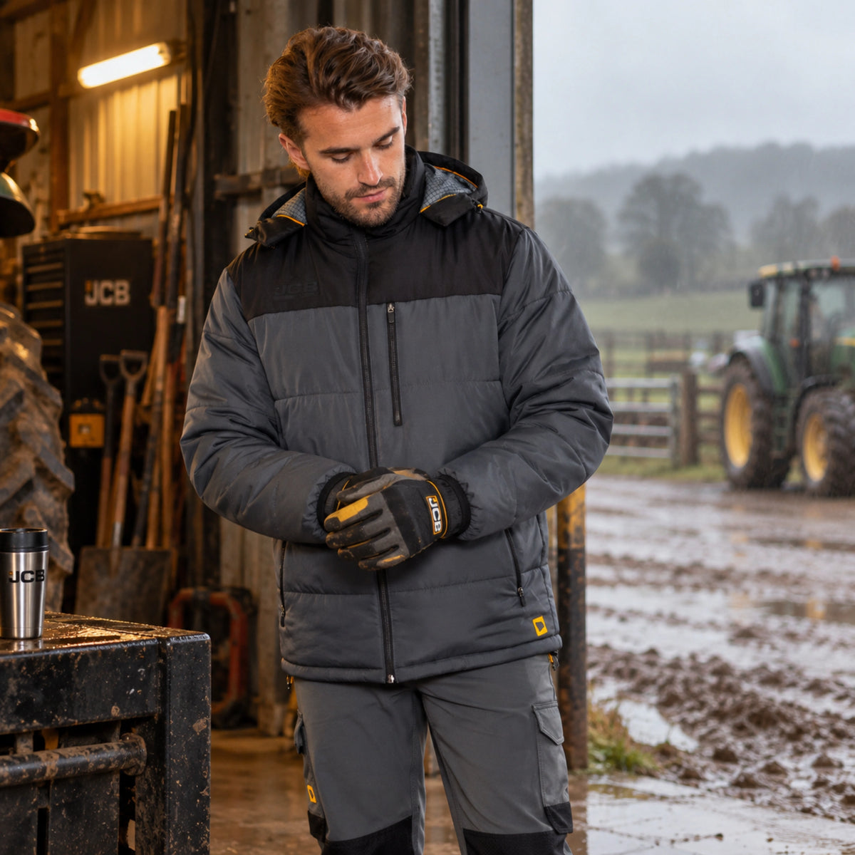 JCB Workwear Куртка утеплена з капюшоном Padded Jacket