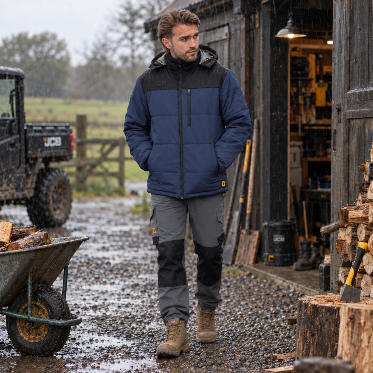 JCB Workwear Куртка утеплена з капюшоном Padded Jacket