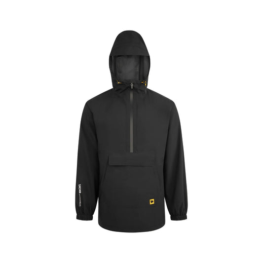 JCB Workwear Kurtka Przeciwdeszczowa Ultralekka Składana Czarna