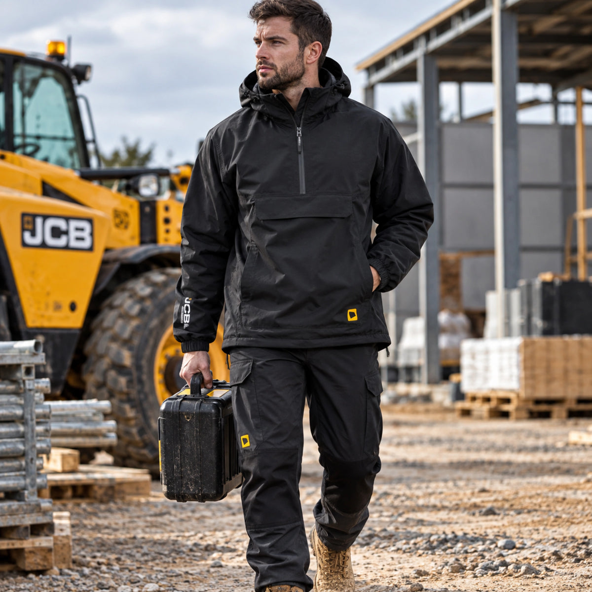 JCB Workwear Легкі штани від дощу Lightweight Waterproof чорні