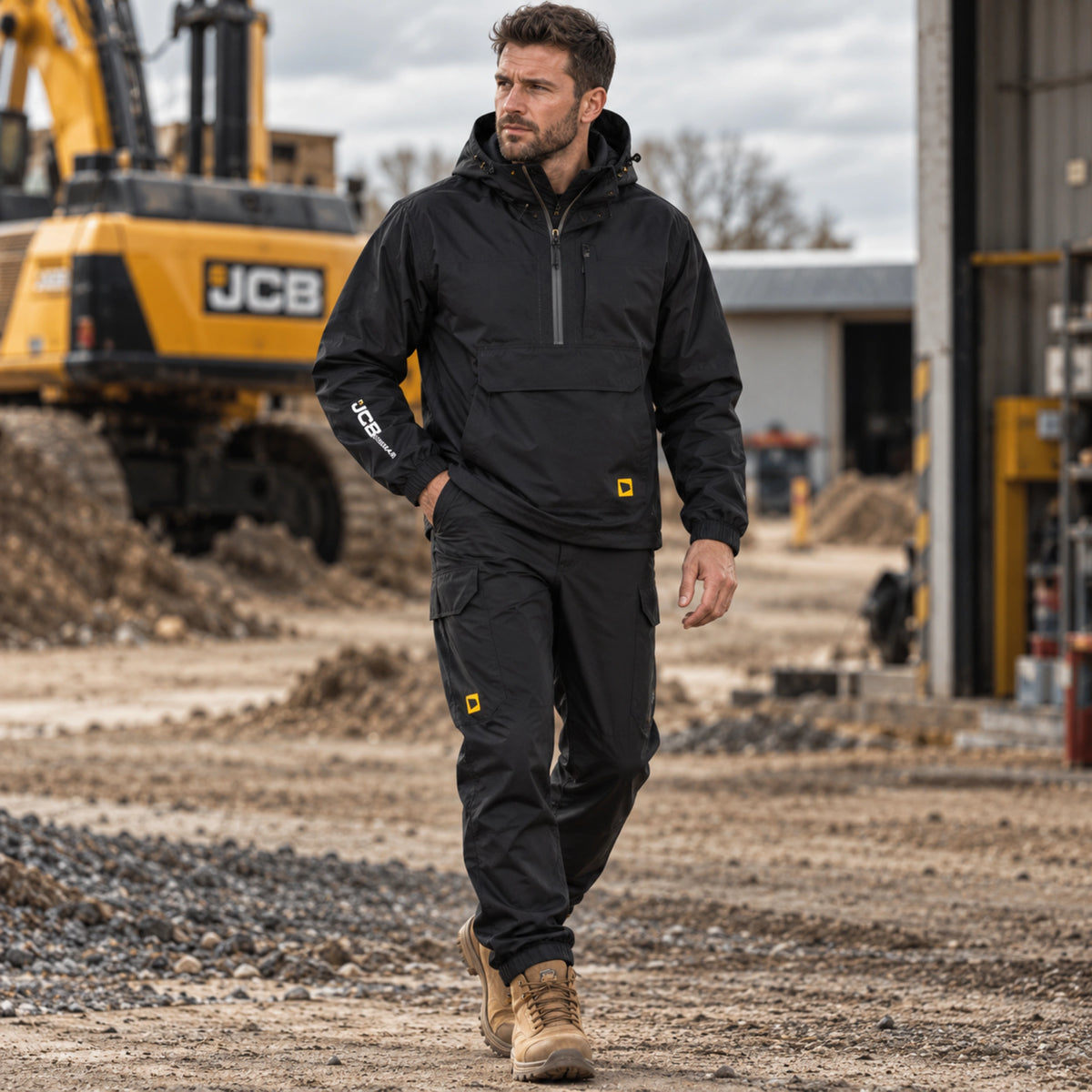 JCB Workwear Легкі штани від дощу Lightweight Waterproof чорні