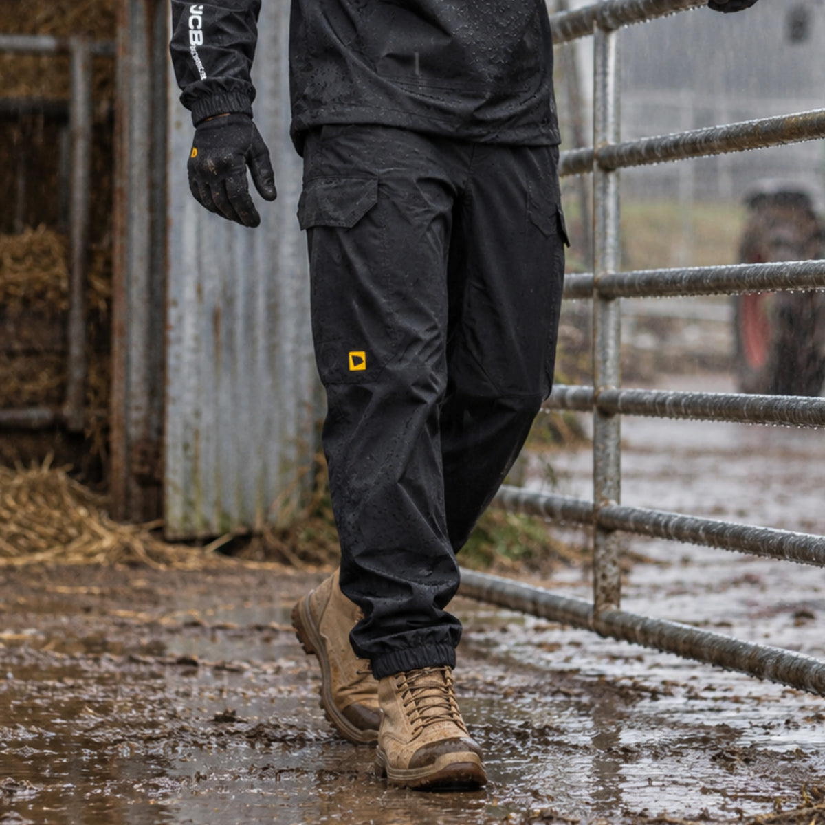 JCB Workwear Легкі штани від дощу Lightweight Waterproof чорні