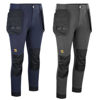 JCB Workwear Spodnie Robocze 4-Way Stretch z Kieszeniami Kaburowymi