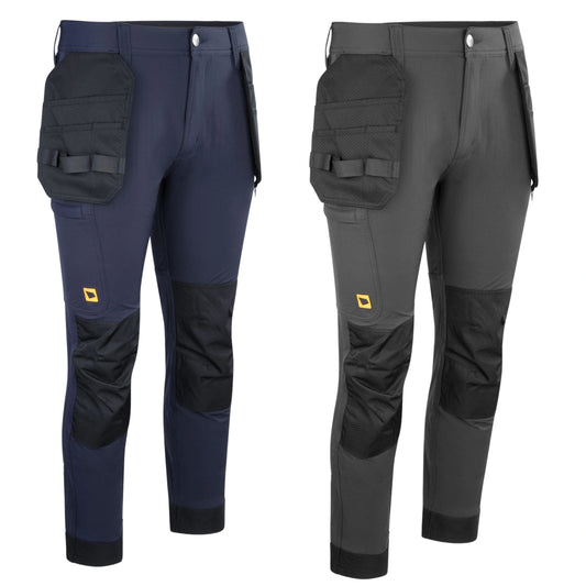 JCB Workwear Spodnie Robocze 4-Way Stretch z Kieszeniami Kaburowymi