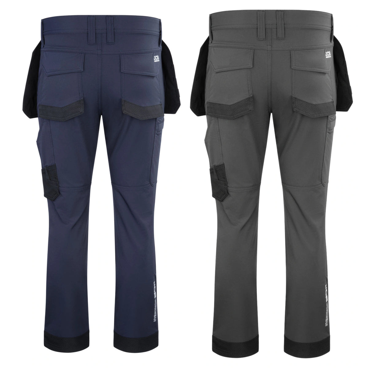 JCB Workwear Spodnie Robocze 4-Way Stretch z Kieszeniami Kaburowymi