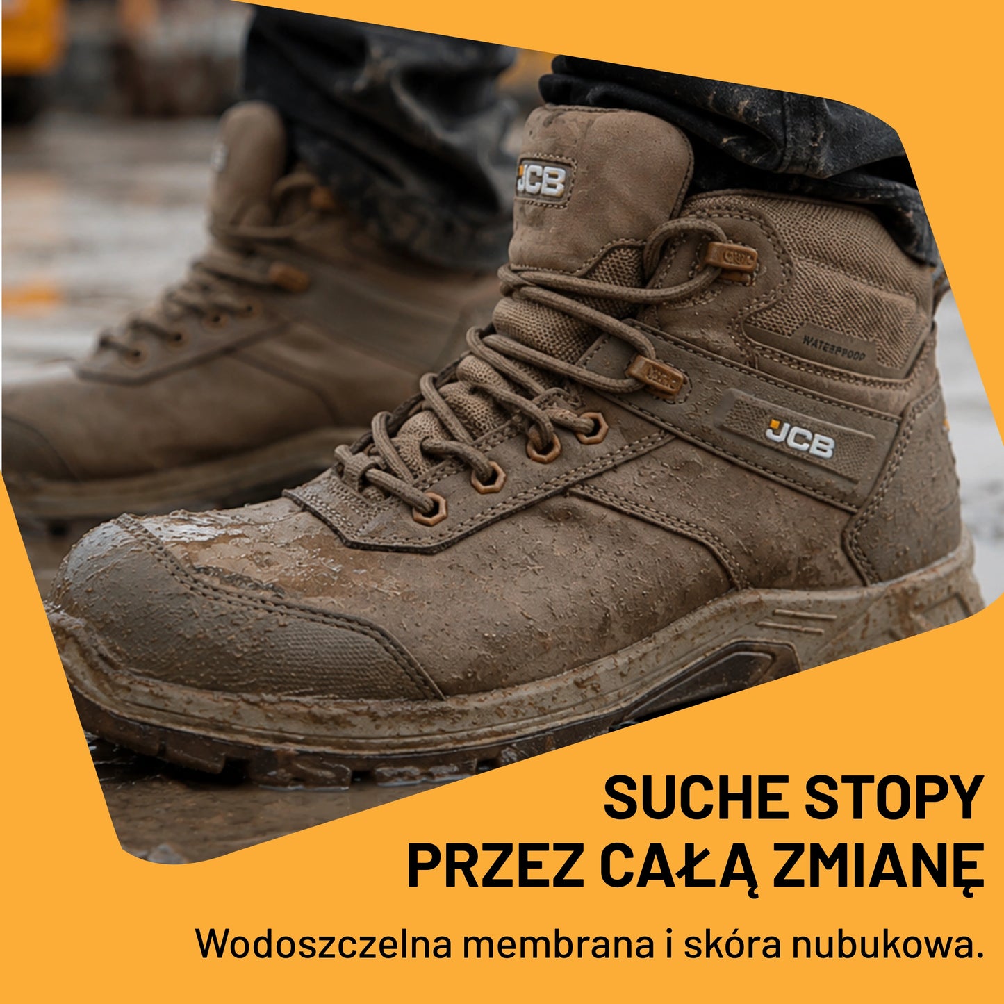 JCB Workwear Buty Robocze Trzewik Fastrac S7S Wodoszczelne Piaskowe
