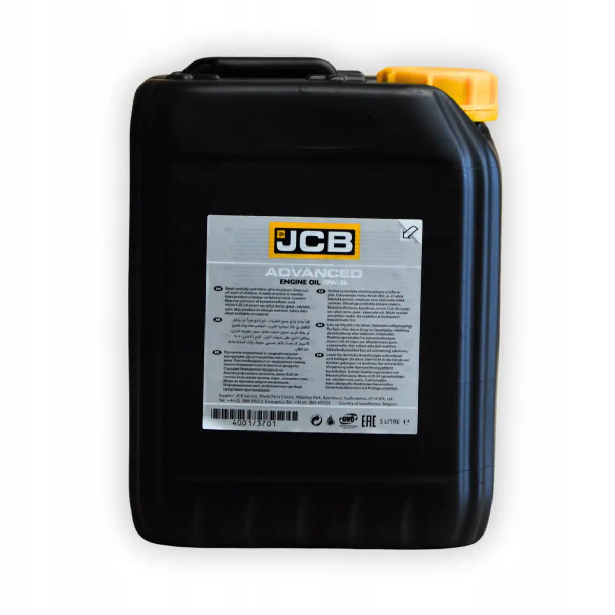Kanister 5 l oleju silnikowego JCB Advanced 10W30 (4001/3701E)