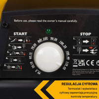 Panel sterowania nagrzewnicy JCB 20kW z pokrętłem i wyświetlaczem