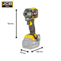 Zakrętarka udarowa akumulatorowa JCB Professional 18V 230 Nm żółto-czarna - zakrętarka udarowa do prac stolarskich i montażu mebli