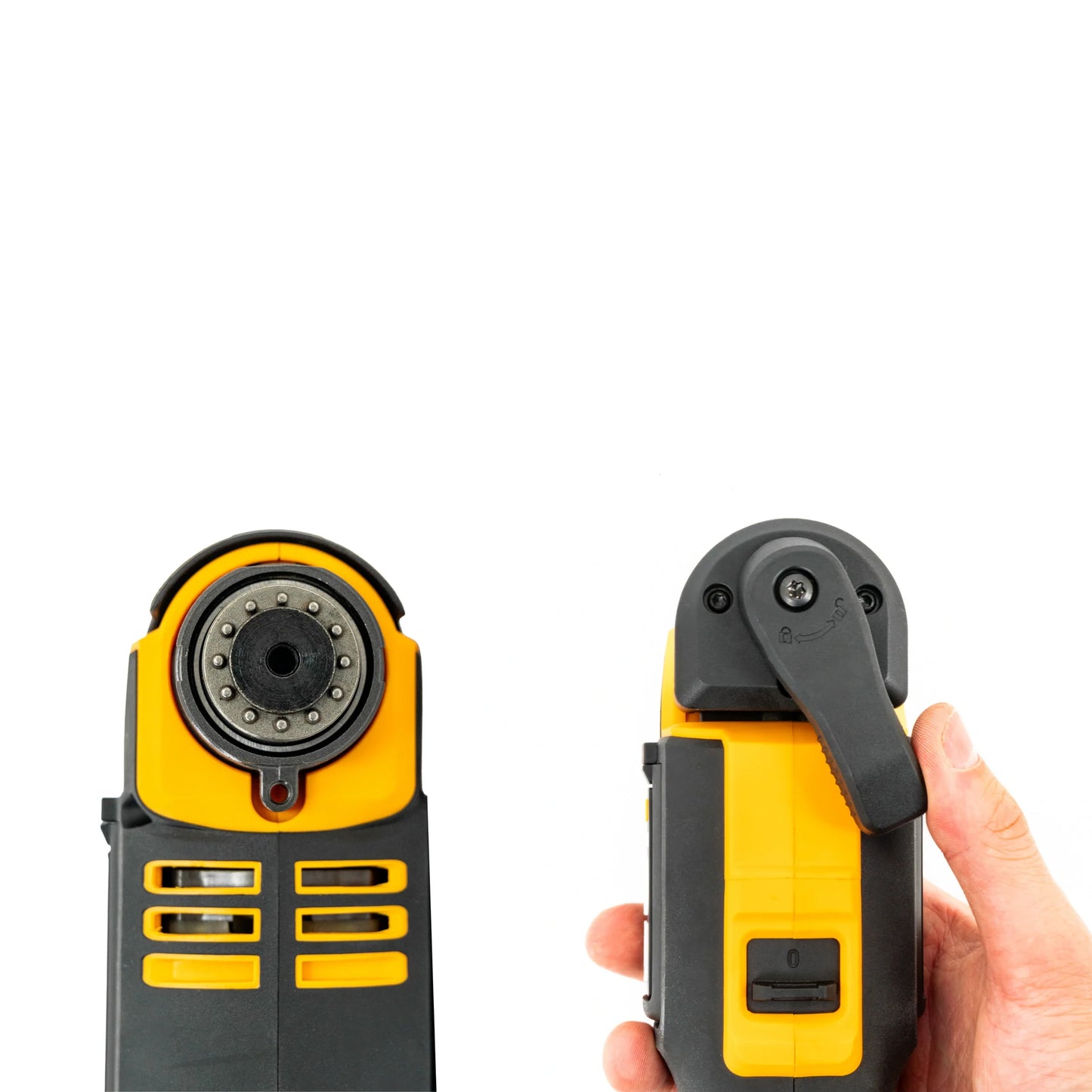Multinarzędzie JCB 18V z oznaczonymi wymiarami 318 mm 102 mm 70 mm i wagą netto 1,1 kg
