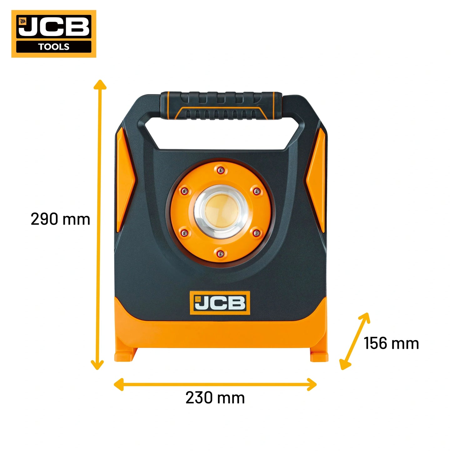 Lampa obszarowa LED JCB KONNECT 4500 lm żółta akumulatorowa - lampa budowlana LED do warsztatu i budowy